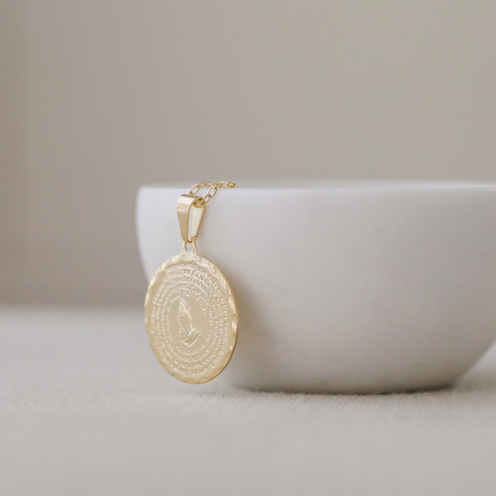 Our Father Prayer Necklace | 18k Gold Filled - Picture 5 of 9